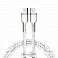 cablu-baseus-cafule-series-metal-usb-c-la-usb-c-100w-1m-alb