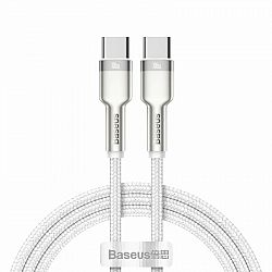 cablu-baseus-cafule-series-metal-usb-c-la-usb-c-100w-1m-alb