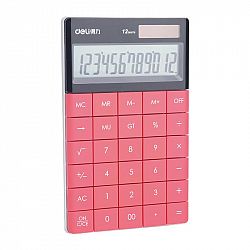 calculator-birou-modern-deli-12-digits-rosu