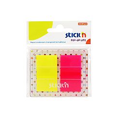 film-index-autoadeziv-45-x-25mm-2-x-20-file-cu-dispenser-stick-n-pop-up-lite-2-culori-neon