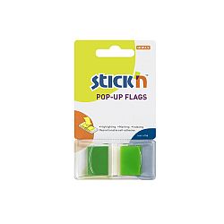 film-index-autoadeziv-45-x-25mm-50-file-set-cu-dispenser-stick-n-pop-up-transparent-verde