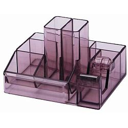 suport-plastic-pentru-accesorii-de-birou-8-compartimente-kejea-fumuriu