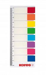 index-adeziv-plastic-kores-cu-rigla-8-culori-15-file-culoare-12-x-45-mm