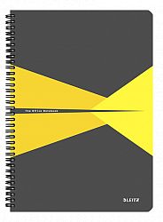 caiet-de-birou-cu-spira-a4-office-leitz-dictando-90-coli-galben