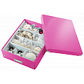 cutie-suprapozabila-leitz-click-store-organizer-medie-roz