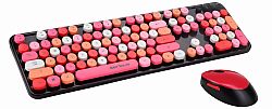 kit-tastatura-mouse-serioux-retro-rosu